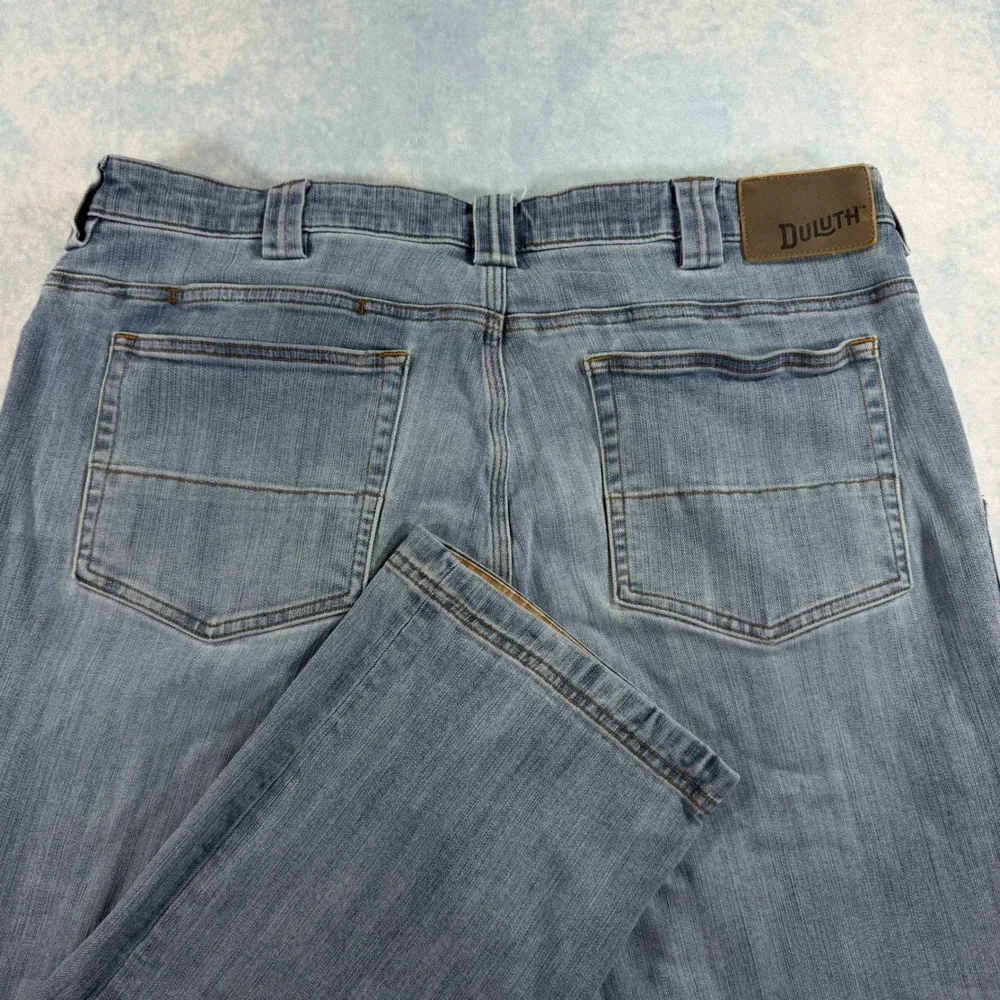 Duluth Ballroom Double Flex Jeans Mens 38x30 Light Wash Excellent Relaxed Fit